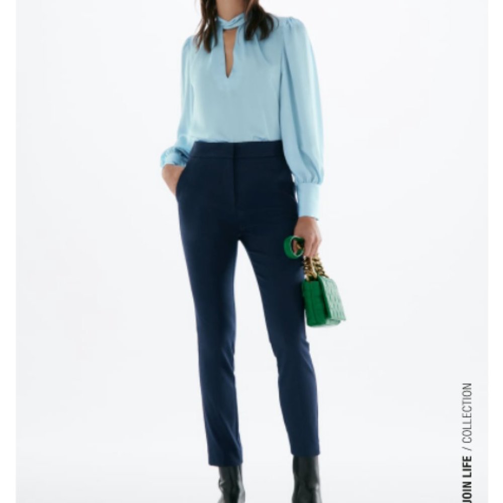 Zara Jogger Waist Pants, Navy, L